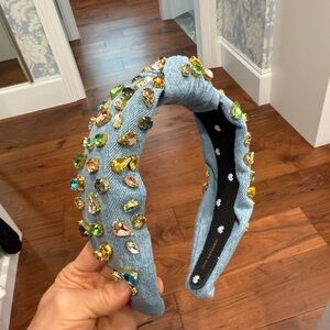 Lele Sadoughi Embellished Blue Headband